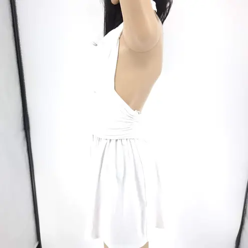 Susana Monaco Tube Cut Out Gathered Romper in Sugar White Women's Size Small NWT