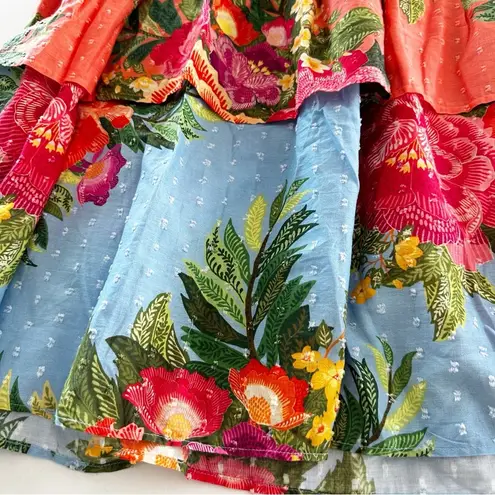 Farm Rio  x Anthropologie Tiered Floral Maxi Skirt | NEW | XS