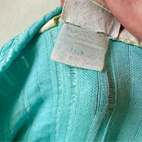 Sears Aqua Midi Dress Bow Belt Vintage Work Wear Button Top Secretary Cosplay Green Size 14