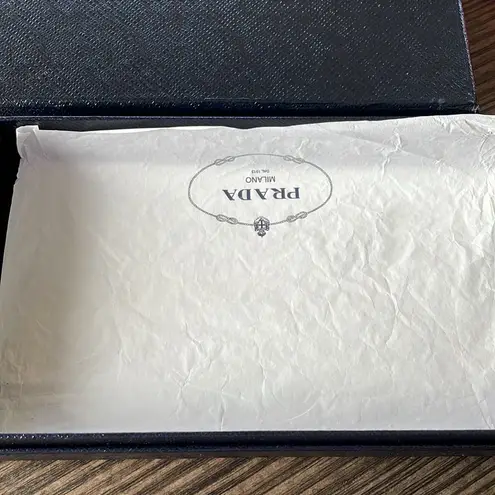 Prada  Continental Saffiano Leather Wallet with Chain - Image 16