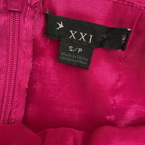 Xxi Hot Pink Sleeveless Strapless Mini Dress with Bow Front Size S