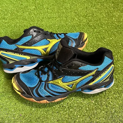 Volleyball Shoes Size 6 Women's Mizuno Wave Bolt 2 Turquoise & Green EUC