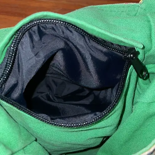 KAVU Canvas Tan Apple Print Shoulder Bag Tote 7x10x3 in