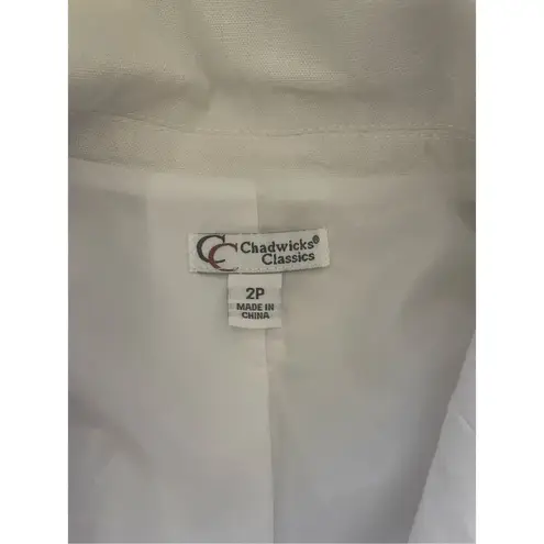 Chadwick's vintage 90s y2k blazer linen blend jacket cream classic 2P