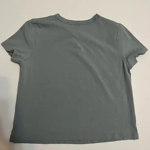 Lululemon  athletica Classic Fit Cotton-Blend T-Shirt Silver Blue