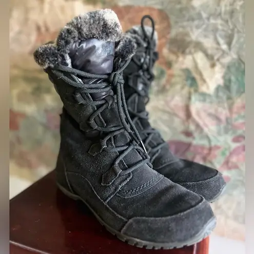 The North Face Nuptse Purna lI Black Waterproof Winter Boots size 8