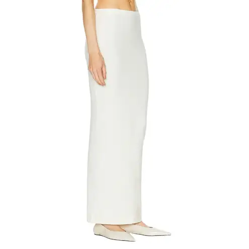 Eterne Emma Maxi Skirt in Cream XLarge New Womens Ribbed Cotton Size XL