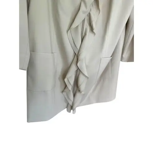 Doncaster Collections Womens Pant Suit 2 Pc Sz 18 Cream Wool Blend Career Office