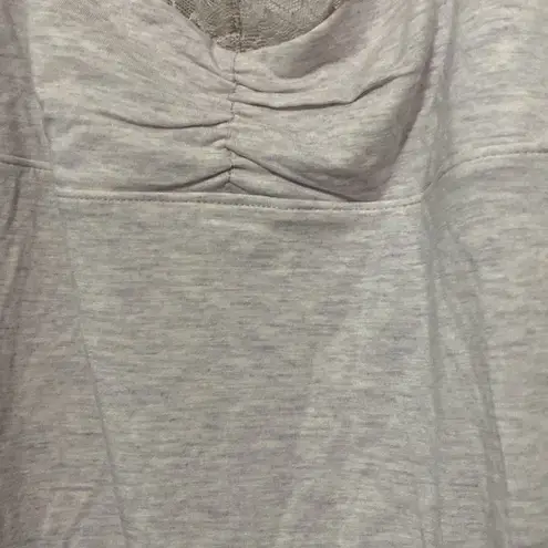 NWT GAP BODY SIZE SMALL OATMEAL COLOR SHORT NIGHTGOWN LOUNGE DRESS LACE T BACK