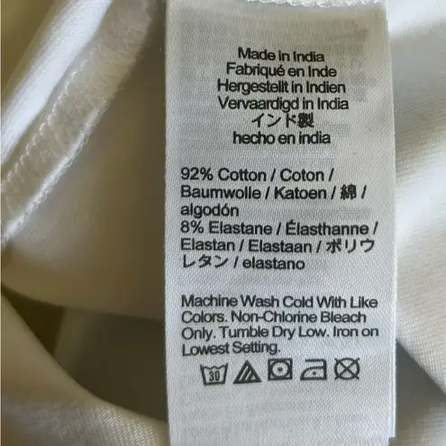 NWT J.Crew Factory Cap Sleeve Stretch Cotton Blend Square Neck Tank Top Small White