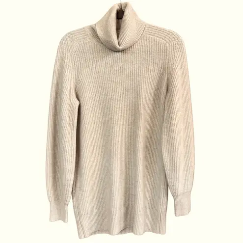 Veronica Beard Avia Oatmeal Cashmere Turtleneck Sweater - Image 5