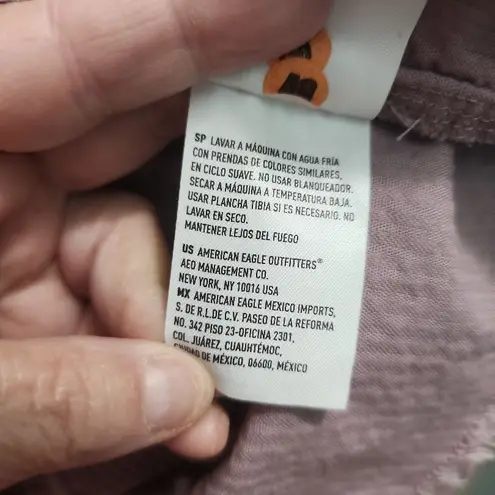 AMERICAN EAGLE Corduroy Jacket Womens Size S Purple Cropped Casual Modern