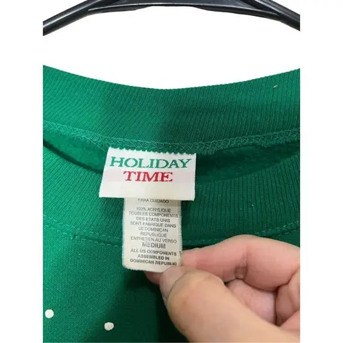 Holiday Time Vintage Santa Claus Winter Forest Crewneck Size M