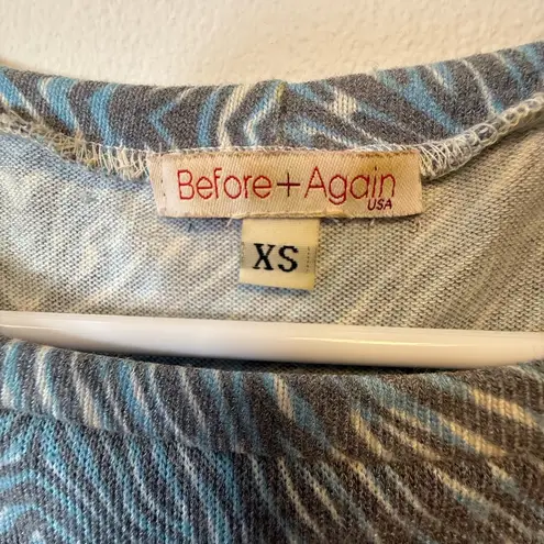 Before + Again Midweight Butterknit Sweater Tunic USA Made Women’s Size XS Blue