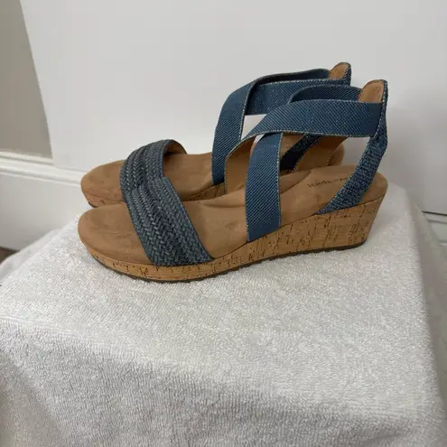 Easy Spirit Denim Blue Lorena Woven Sandals