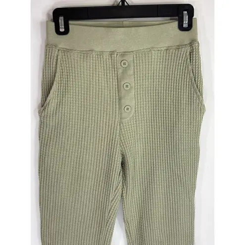 Jonathan Simkhai Waffle Knit Jogger Pants in Willow XS NWT Green