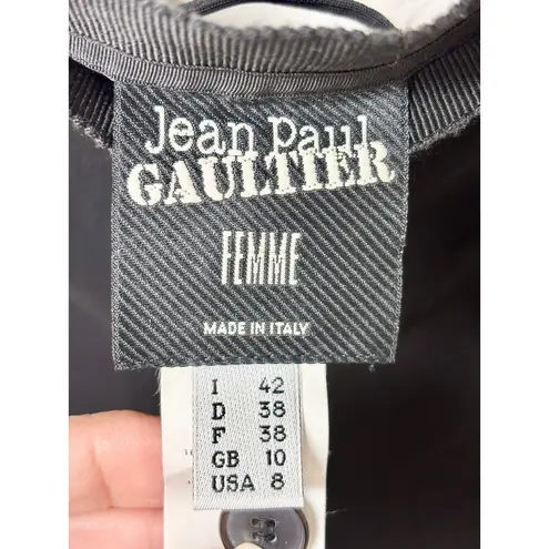 Jean Paul Gaultier Pull On High Waisted Wide Leg Pants Black Women's Size US 8