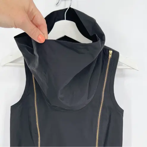 Camilla and Marc Black Funnel Neck Sleeveless Zipper Dress Sz 2 Black