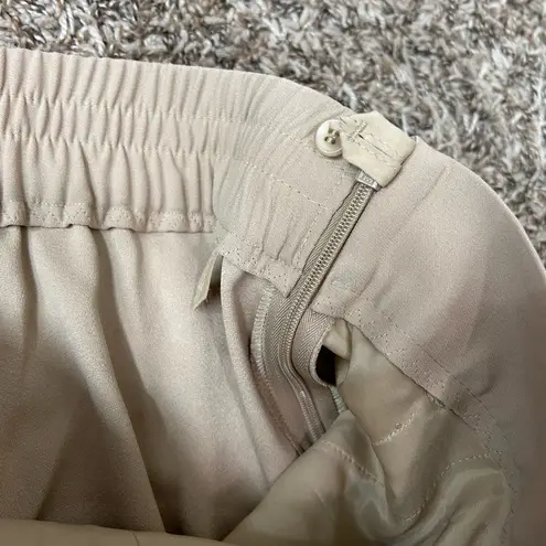 Akris Tapered Crêpe Pants with Elastic Back CHRIS Nude Sz 12