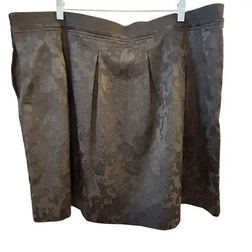 Daisy Fuentes Women's 2XL Black A-Line Knee Length Skirt Side Zip with pockets