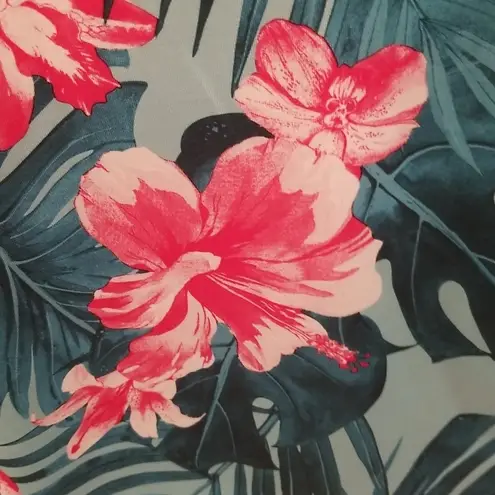 Caribbean Joe ππ V-neck Embellished Dress ~ Tropical Floral Print Medium M NWT