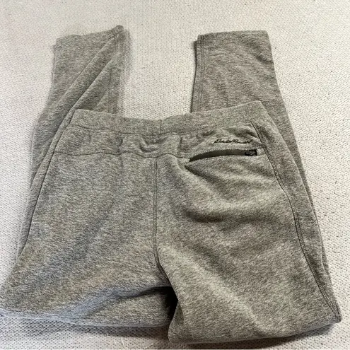 Eddie Bauer  Grey Fleece Lounge Athleisure Jogger Sweatpants Size Medium Pockets