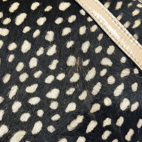 Asia Bellucci Italian Patent Leather Printed Cow Hair, 10”x14” Tote