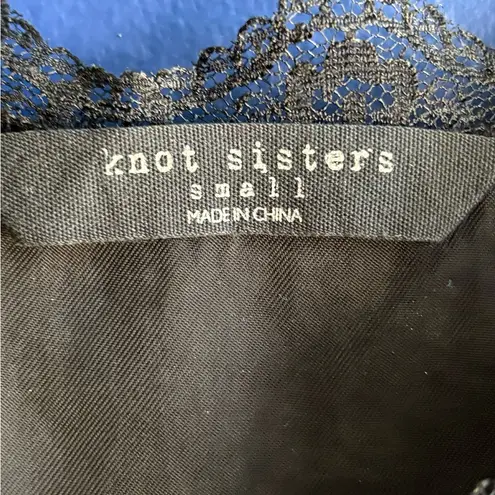 Knot Sisters Black Sleeveless Camisole Top