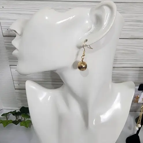 Chunky Pastel Multi Color Acrylic Chain Necklace Earrings Set New Gold