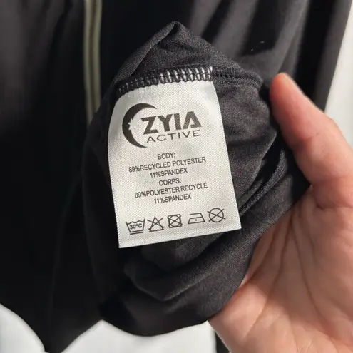 Zyia Active Black Full Zip Hooded Jacket Sweatshirt Activewear Lounge Womens XXL