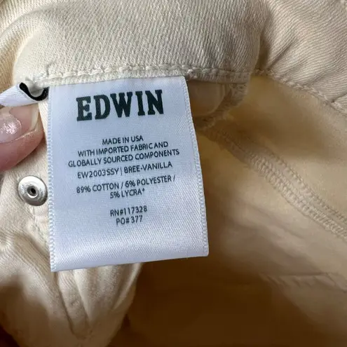 Edwin cream color cut off jeans women’s size 25