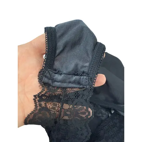 Vintage Black Lace Teddy Lingerie Made in USA Womens Small