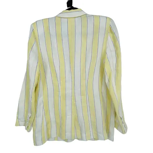 Frame  Linen Stripe Blazer Size 8