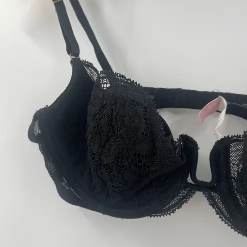 Victoria's Secret  Bra Size 34B Black Pushup Without Padding Y2K 2000s Very Sexy