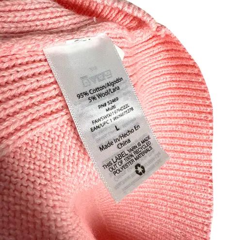 Free Assembly Long Sleeve Half Zip Sweater Dress Midi Size Large Pink Preppy New