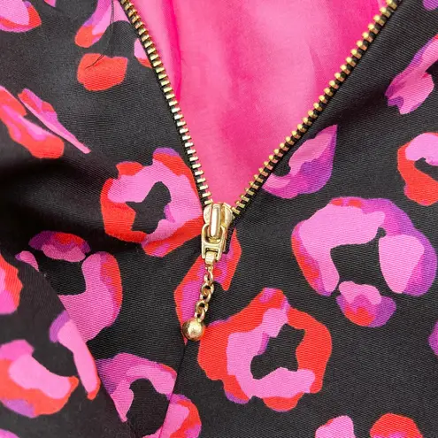 Kate Spade Womens Dress Size 6 Leopard Fit Flare Preppy Party Kimi Valentines Black