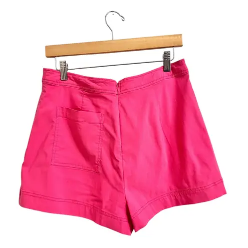 Cult Gaia Women's Alma Wrap Front Shorts In Blossom Pink Mini Skirt size L $318