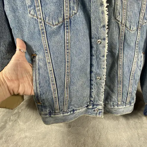 Levi's  Premium Trucker Jean Jacket Women Medium Blue Denim Adult Quilted Classic