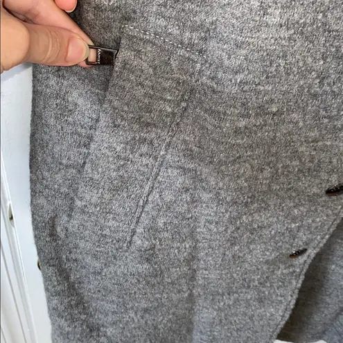 Wool Bogner Gray Hooded Coat Size 6