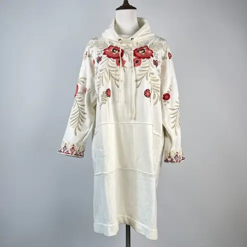 Johnny Was NWOT Sweater Dress Pullover Embroidered Floral High Neck Size S