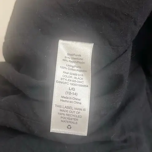 ✨Scoop Ultimate ScubaKnit Relaxed Black Sz Large Blazer with Scrunch Sleeves✨