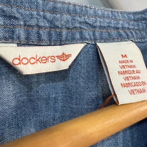 Dockers Blue Denim Shirtdress Size M EUC