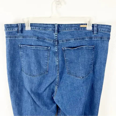 Soft Surroundings Dark Wash High Rise Five Pockets Jeans, Size 20W
