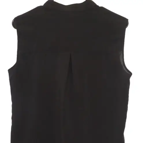 Ellison  V-Neck Tank Top Sleeveless Shirt Pullover Business Casual Blouse Black S