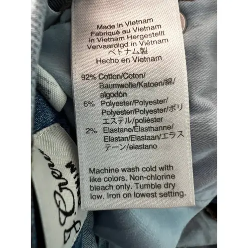 J. Crew Womens Blue Curvy Full Length Demi Boot Medium Wash Jeans Size 30