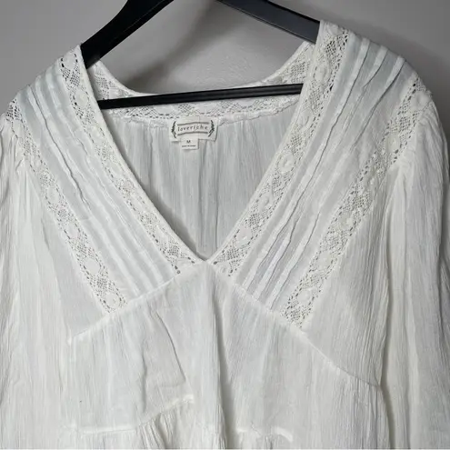 Love Riche Women’s Long Sleeve Babydoll Blouse Size Medium