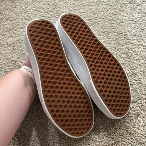 Vans  White & Gray Checkerboard Shoes Lace Up Low Tops Women's Size 9.5 thumbnail 5