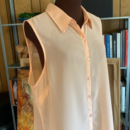 Attention Sheer Peach Blouse