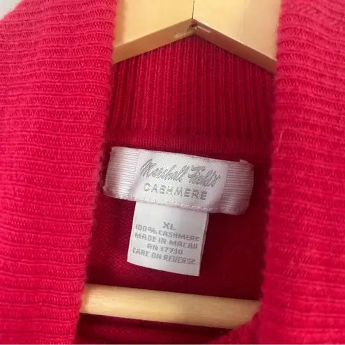 Marshall Fields Classic Pink Magenta Cashmere Turtleneck Sweater XL Comfy Casual