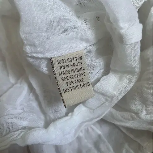 Magic Brand White Cotton Smocked Waist Dress Size Large